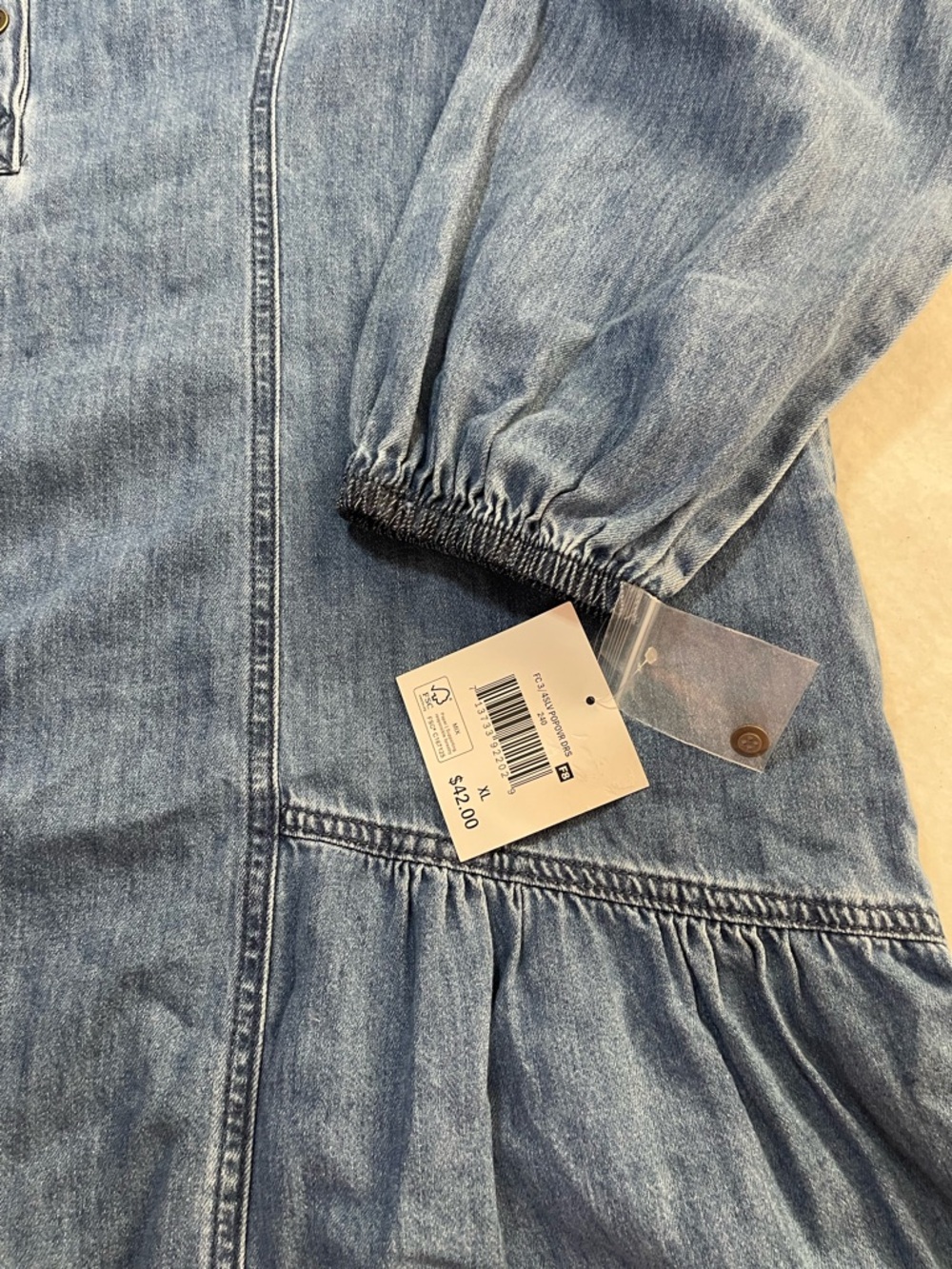Falls Creek Indigo Denim Tunic popover Dress XL - Picture 2 of 6
